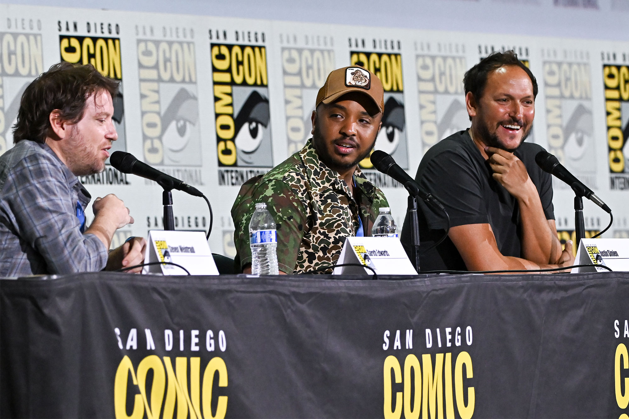 Gareth Edwards, Justin Simien, and Louis Letterier at San Diego Comic-Con 2023